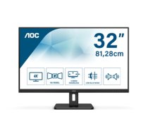AOC E2 U32E2N LED display 80 cm (31.5") 3840 x 2160 pixels 4K Ultra HD Black (U32E2N)