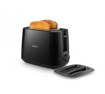 Philips Daily Collection Toaster HD2582/90 8 settings Integrated bun warming rack Compact design Dust cover (HD2582/90)
