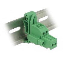 Delock Terminal block set for DIN rail 2 pin with screw lock (65931)