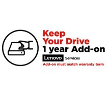 Lenovo Keep Your Drive Add On, Extended service agreement, 1 year, for ThinkStation P310 30AS, 30AT, 30AU, 30AV; P410 30B2, 30B3; P520 30BE (5PS0L20533)