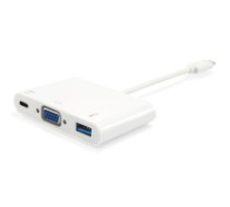 Equip USB Type C to VGA Female/USB A Female/PD Adapter (133462)