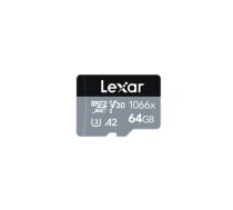Lexar memory card microSDXC 64GB Professional 1066x UHS-I U3 (LMS1066064G-BNANG)