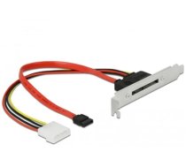 Delock Slot bracket with 1 x SATA 22 pin plug external (90418)