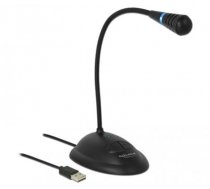 Delock USB Gooseneck Microphone with base and mute + on / off button (65871)