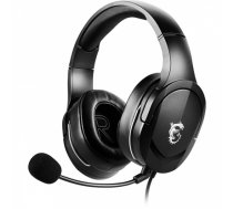 MSI IMMERSE GH20 Gaming Headset '3.5mm inline with audio splitter accessory, Black, 40mm Drivers, Unidirectional Mic, PC & Cross-Platform Compatibility' (S37-2101030-SV1)