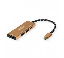 ROLINE GOLD USB Type C Docking Station, 4K HDMI, 2x USB 3.2 Gen 1 ports, 1x USB (12.02.1119)