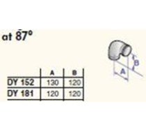 Dūmvada līkums 87* D80, DY152, PPS (D89110)