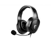 MSI IMMERSE GH20 Gaming Headset '3.5mm inline with audio splitter accessory, Black, 40mm Drivers, Unidirectional Mic, PC & Cross-Platform Compatibility' (IMMERSEGH20)