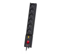 LESTAR LX 610 G-A, surge protector, 1.5m, black 6 AC outlet(s) 230 V (9B53DA3EC083974E5F9C65654989B6C4A66C1CA6)