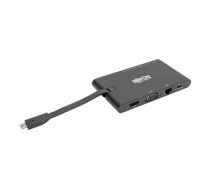 Tripp Lite U442-DOCK3-B USB-C Dock - 4K HDMI, VGA, USB 3.2 Gen 1, USB-A/C Hub, Gigabit Ethernet, Memory Card Slots, 100W PD Charging (U442-DOCK3-B)