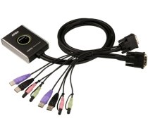 ATEN 2-Port USB DVI/Audio Cable KVM Switch with Remote Port Selector (CS682)