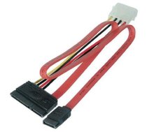 MicroConnect Molex - SATA 22-pin, Czerwony (PI17146) (PI17146)