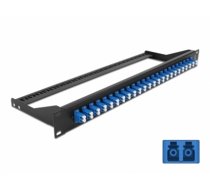 Delock 19″ Fibre Patch Panel 24 port LC Duplex blue (43386)