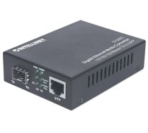 Intellinet Gigabit Ethernet to SFP Media Converter, 10/100/1000Base-Tx to SFP slot, empty (Euro 2-pin plug) (510493)