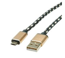 ROLINE GOLD USB 2.0 Cable, A - Micro B (reversible), M/M, 1.8 m (11.02.8820)