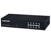 Intellinet 8-Port Fast Ethernet PoE+ Switch, 8 x PoE ports, IEEE 802.3at/af Power-over-Ethernet (PoE+/PoE), Endspan, Desktop (Euro 2-pin plug) (560764)