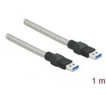 Delock USB 3.2 Gen 1 Cable Type-A male to Type-A male with metal jacket 1 m (86775)