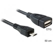 Delock Cable USB micro-B male  USB 2.0-A female OTG 50 cm (83183)