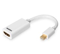 DIGITUS Mini DisplayPort - HDMI Adapter / Converter 15cm white (AK-340411-001-W)