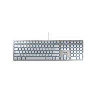 CHERRY KC 6000 SLIM keyboard USB QWERTY Nordic Silver, White (JK-1600PN-1)