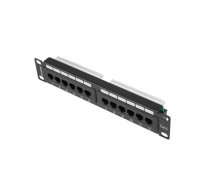 Patch Panel 12 Port 1U 10 cali kategoria 6 czarny  (PPU6-9012-B)