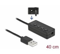 Delock USB Headset and Microphone Adapter with 2 x 3.5 mm Stereo Jack for Windows and Mac OS (66731)