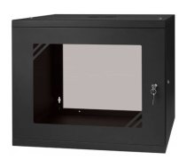 Rack Cabinet 19" 9U 450MM Glass Door Black (RC19-9U-450GB)