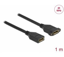 Delock DisplayPort 1.2 cable female to female panel-mount 4K 60 Hz 1 m (87100)