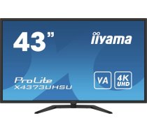 Iiyama ProLite X4373UHSU-B1 - LED monitor - 43" (42.5" viewable) - 3840 x 2160 4K @ 60 Hz - VA - 400 cd / m² - 4000:1 - 3 ms - 2xHDMI, DisplayPort, Mini DisplayPort - speakers - matte b (X4373UHSU-B1)