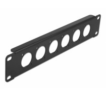 Delock 10″ D-Type Patch Panel 6 Port black (86501)