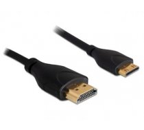 Delock Cable High Speed HDMI with Ethernet A- male  mini C-male Slim 1 m (83132)