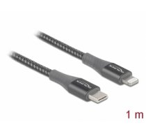 Delock Data and charging cable USB Type-C™ to Lightning™ for iPhone™, iPad™ and iPod™ grey 1 m MFi (86631)