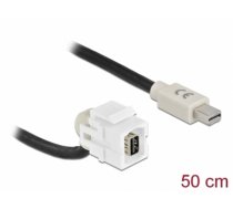 Delock Keystone Module mini DisplayPort female 110° > mini DisplayPort male with cable white (86860)