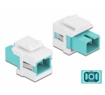 Delock Keystone Module SC Simplex female to SC Simplex female aqua / white (86716)