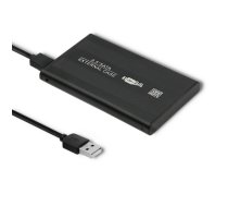 Obudowa/kieszeń aluminiowa do dysków HDD/SSD 2.5 SATA3 | USB 2.0| Czarny (51856)