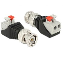 Delock Adapter BNC male  Terminal Block with push button 2 pin (65525)