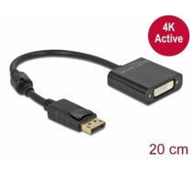 Delock Adapter DisplayPort 1.2 male to DVI female 4K Active black (63482)