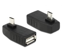 Delock Adapter USB micro-B male  USB 2.0-A female OTG 270 angled (65473)