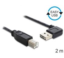 Delock Cable EASY-USB 2.0-A male leftright angled  USB 2.0-B male 2 m (83375)