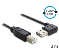 Delock Cable EASY-USB 2.0-A male leftright angled  USB 2.0-B male 3 m (83376)