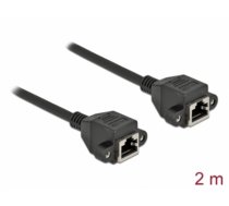 Delock Network Extension Cable S/FTP RJ45 jack to RJ45 jack Cat.6A 2 m black (87010)