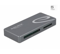 Delock USB Type-C™ Card Reader for CFast and SD memory cards + USB Hub with Type-A and USB Type-C™ port (91754)