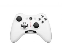 MSI FORCE GC20 V2 WHITE Gaming Controller 'PC and Android ready, Wired, adjustable D-Pad cover, Dual vibration motors, Ergonomic design, detachable cables' (S10-04G0020-EC4)