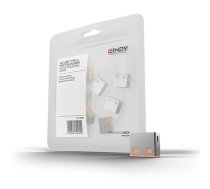 Lindy 10 USB Port Locks ORANGE noKey (40463)