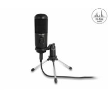 Delock USB Condenser Microphone with Stand 24 Bit / 192 kHz for PC and Laptop (66832)