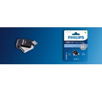 Philips 2 in 1 OTG          32GB USB 2.0 + Micro B Midnight Black (PHUSB32G2IN1OTGG)