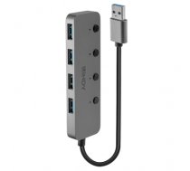 Lindy 4 Port USB 3.0 Hub with On/Off Switches (LIN43309)