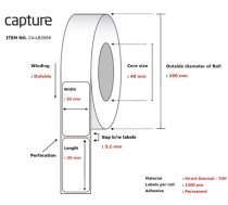 Capture Label 50x30, Core 40, (CA-LB3069)