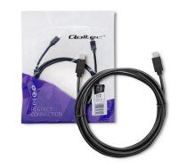 Kabel USB Qoltec USB-C - USB-C 2.5 m Czarny (52352) 52352