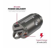 Swissten 30W Nano Metal Car Charger Adapter with 30W PD / SCP (20111780)